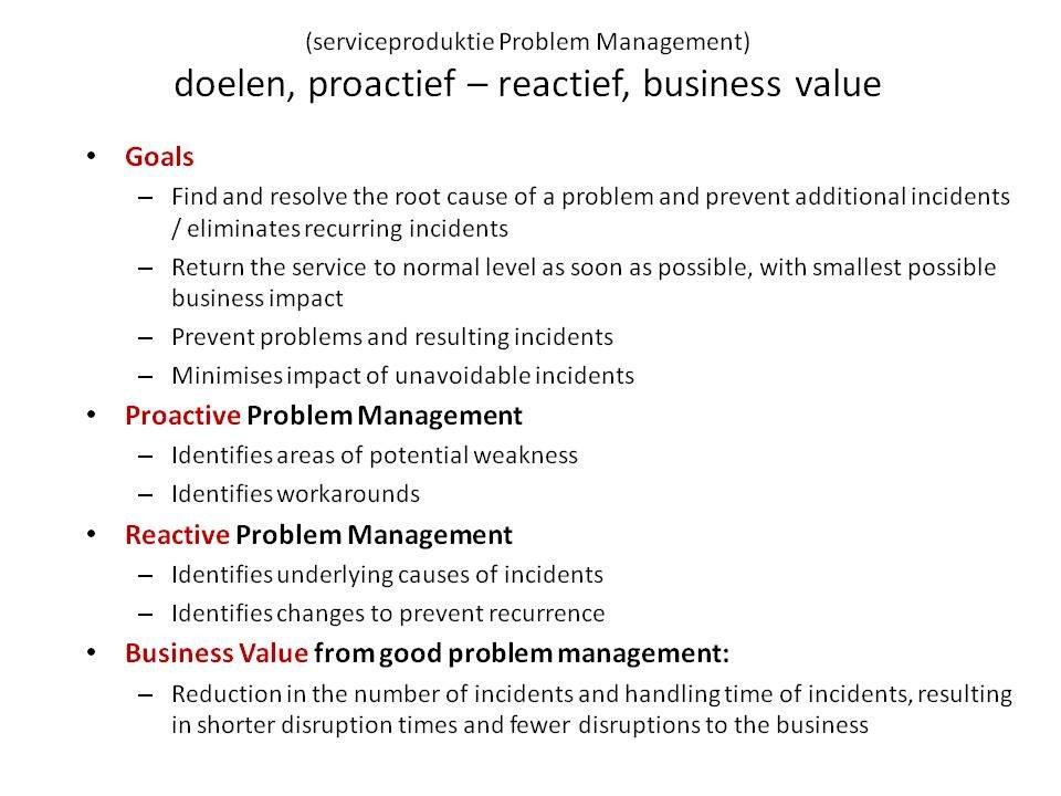 problem management (PM)